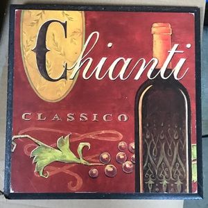 Wall art sign, Wine, Italian